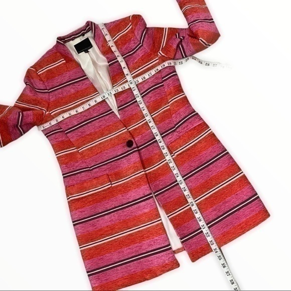 Banana Republic fuchsia orange stripe Adrianne Naval collaboration - Picture 12 of 17
